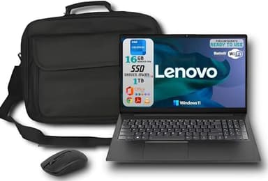 Lenovo Notebook Portatile V15-IJL Processore N4500, Ram 16GB, SSD 1TB, Sistema Operativo Windows 11 Professional, Office 2021 Preattivato, Borsa e Mouse IN OMAGGIO