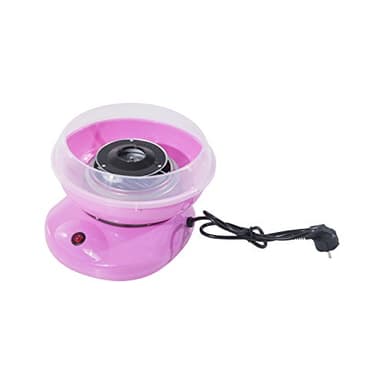HOMCOM Macchina per Zucchero Filato in PP, Acciaio Inox e Alluminio 450W 27 x 26 x 18cm Rosa
