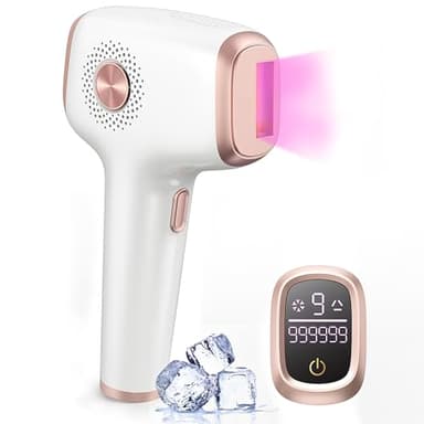 Epilatore Luce Pulsata di Ghiaccio a Casa 999.999 Flash Laser Indolore 9 Energia Livelli Depilatore Luce Pulsata per Viso,Corpo,Schiena,Gambe,Linea