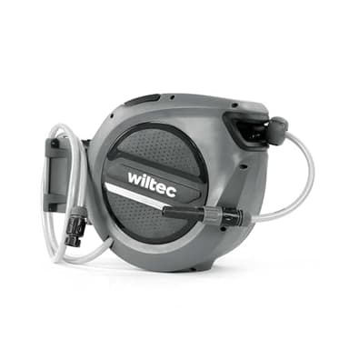 XPOtool Portatubo da Giardino con avvolgitore Automatico, avvolgitubo da Parete con Tubo da 20 m, avvolgitore per Tubo Acqua
