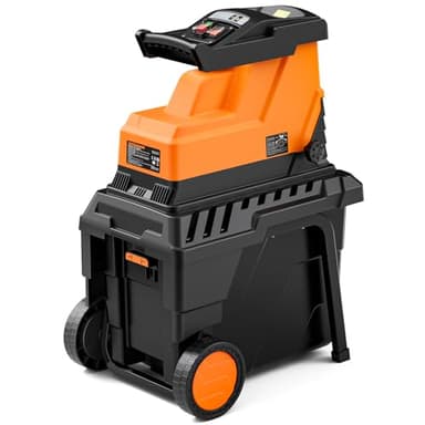 DOVAMAN GT10, trituratore silenzioso da giardino, coltello a rullo a 8 denti, trituratore fino a 45 mm, trituratore con motore senza spazzole da 2800 W, 88 dB, scatola di raccolta da 55 l, rapporto di