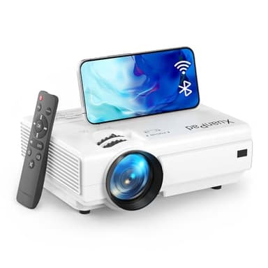 Mini Proiettore Portatile, XuanPad 18000L Proiettore WiFi Bluetooth, 2024 Aggiornato Videoproiettore HD 1080P Supporto, Zoom 100%-50%, Proiettore Home Theater per TV Stick/HDMI/USB/AV/Laptop/Telefono