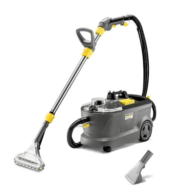 Kärcher lavatappeti e lavamoquette Puzzi 10/1 Edition, serbatoio acqua: 10 l, portata spruzzo: 1 l/min, resa superficie: 20-25 m²/h, bocchetta poltrone, bocchetta fessure, bocchetta per pavimenti