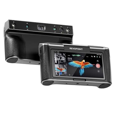 Revopoint MIRACO Scanner 3D Portatile per Stampante 3D con WiFi, Schermo Ribaltabile 180°,Batteria a Ricarica Rapida da 5000mAh, Precisione Fino a 0,02 mm, Adatto per Oggetti da Piccoli a Grandi, 16GB