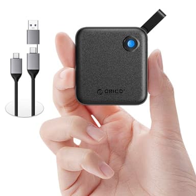 ORICO SSD portatile da 1 TB con cavo USB C 2 in 1, unità a stato solido esterna, fino a 460 MB/s, indicatore di stato, archiviazione affidabile per smartphone, tablet e PC USB-C - B5PLUS