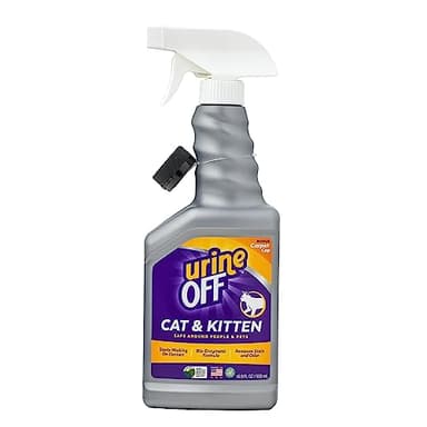 Urine Off Kitten & Cat Odor & Stain Remover | Spray Pulitore per Tappeti con Fragranza Fresca | Bio Enzimatico Rimuove Macchie e Odori di Urina | Pulitore Sicuro per Animali Domestici | 16,9 oz.