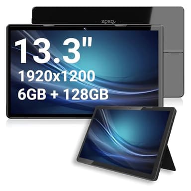 Tablet PC 13.3 pollici Xoro MegaPAD 1333 Pro con display IPS FullHD, Android 13, batteria da 10.000 mAh, CPU, 6 GB RAM, 128 GB Flash, 5G WiFi, Bluetooth, lettore di schede, fotocamera da 5 MP,