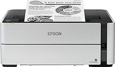 Epson EcoTank ET-M1180, Stampante A4 monocromatica con TCO ridotto, Wi-Fi, USB ed Ethernet, Stampa fronte/retro e linguaggio PCL fino a 11.000 pagine