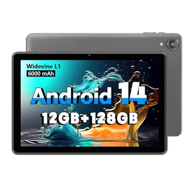 2024 Tablet 10 Pollici Android 14 compresse, 12GB RAM + 128GB ROM (Espandere a 1TB), Octa Core 1280 * 800 IPS HD Display, Unisoc A523 CPU, 5G/2.4G WiFi, Dual 5MP + 8MP Fotocamera, (Grigio)
