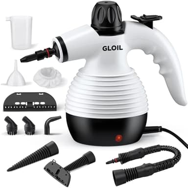 GLOIL pulitore a Vapore Portatile, Pulitore Vapore portatile pulitore a vapore multiuso con 10 accessori (black) (black)