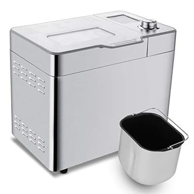 Macchina per il pane 550W con 25 programmi, Macchina per il pane in acciaio inox automatica con funzione di temporizzazione di 13 ore, Capacità è 500g-750g-900g