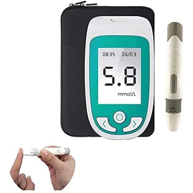Misuratore di colesterolo, Analizzatore di colesterolo per uso domestico Kit misuratore di glutine 3 in 1 TC UA + strisce (50 zuccheri nel sangue + 25 acido urico + 10 analizzatori di strisce reattive