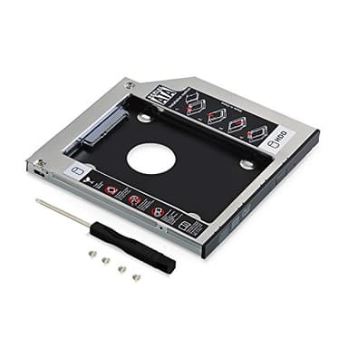 Neuftech 2nd 2.5'' HDD SSD Caddy SATA adattatore per tutti i Notebook Laptop 9.5 mm Hard Disk con SATA Drive compatibile con HP Dell Acer ASUS Lenovo