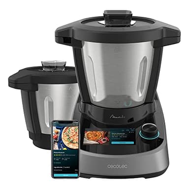 Cecotec Robot di Cucina Multifunzione Mambo Touch con Caraffa Habana. 1600 W, 37 Funzioni, Schermo TFT da 5" con Ricettario, APP, Bilancia e Caraffa in acciaio inox, 3,3 litri