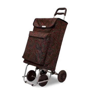 Amig - Carrello della Spesa | 22 x 40 x 106 cm | Con 4 Ruote per Facile Manovrabilità | Tasca Esterna per Alimenti Congelati | Sacco Interno Rimovibile e Lavabile | Carico Massimo di 15 kg | Nero