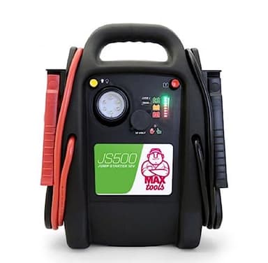 MAXTOOLS JS500 2200 A 22 Ah, Avviatore di Emergenza per Auto e Furgoni, Motori 12V Diesel e Benzina, Jump Starter, con Torcia LED, Porta USB e Cavi di Avviamento