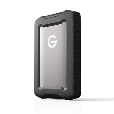 SanDisk Professional 5TB G-DRIVE ArmorATD, HDD portatile USB-C (5Gbps), USB 3.2 Gen 1, Thunderbolt 3, fino a 130 MB/s, resistente all'acqua e alla polvere, agli urti e alle cadute