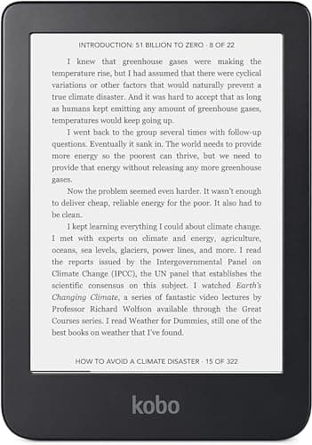 Kobo Clara 2E | eReader | Touchscreen antiriflesso 6" HD | Riduzione luce blu ComfortLight PRO | Luminosità regolabile | WiFi | 16 GB di archiviazione | Tecnologia Carta E Ink | Deep Ocean Blue
