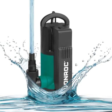 VONROC Pompa sommersa 750W – 14000 l/h per acque sporche e pulite. Con galleggiante integrato