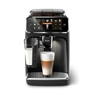 Philips Domestic Appliances 5400 Series Macchina da Caffè Automatica - Montalatte LatteGo, 12 Bevande, Display Intuitivo, 4 Profili Utente, Nero (EP5441/50)