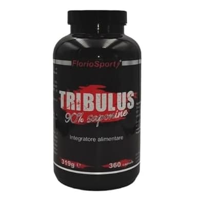 Tribulus 90% Saponine FlorioSport, 360 capsule da 750 mg di estratto secco di Tribulus Terrestris. Integratore Energizzante ad Azione Tonica e di Sostegno Metabolico