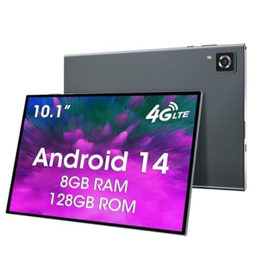 CWOWDEFU Tablet con Scheda SIM Slot,Tablet da 10 Pollici,Android 14,Tablet e Telefono 4G LTE (effettua chiamate),8GB di RAM,128 GB di ROM (TF fino a 1 TB),GSM Sbloccato,Phablet,6000 mAh,GPS,Octa-Core