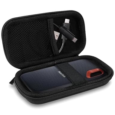 ProCase Custodia per SanDisk Extreme/Extreme PRO/Crucial X8 SSD portatile 500 GB/1TB/2 TB, Cover per Custodire e Trasportare gli SSD SanDisk Extreme -Nero