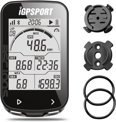 IGPSPORT Ciclocomputer GPS, tachimetro e contachilometri Bici Ant+ Wireless, ciclocomputer Ricaricabile Impermeabile IPX7 con Display Automatico da 2,6 Pollici