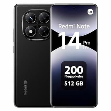 Xiaomi Redmi Note 14 Pro 5G Smartphone, 12 GB RAM 512 GB, 6.67 Inches, Rhythm Eye Protection, Fingerprint Unlock, Dual Card Dual Standby, Curved Screen, NFC, 45W Wired Fast Charging, Midnight Black
