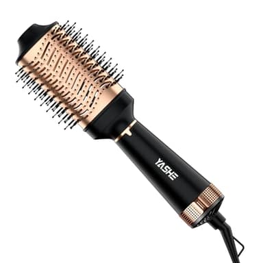 YASHE Spazzola per Capelli, Spazzola Asciugacapelli 4 in 1, Spazzola Lisciante per Capelli da 1200 W per asciugatura, lisciatura, arricciatura e volume, nero