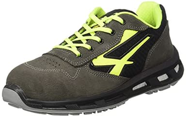 U-Power Red Lion® Yellow, Scarpe antinfortunistiche in pelle, Scarpe da ginnastica unisex leggere antiperforazione, Suola in rafia, Suola Infinergy, con puntale in alluminio (43)