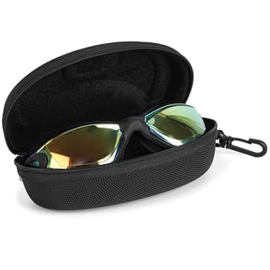 Bezzee Pro Occhialini Nuoto Antiappannamento - Occhialini Piscina con Protezione UV e Custodia - Occhialini Mare, Cinturino in Silicone Regolabile e Ponte Nasale Morbido- Occhialini Nuoto Uomo e Donna