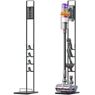 vhbw supporto verticale, stander compatibile con Rowenta X-Pert 6.60 Animal RH6878WO aspirapolvere senza fili - grigio scuro