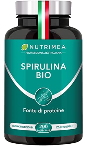 SPIRULINA BIOLOGICA PURA | 180 Compresse | 1500 mg | Ricca di Proteine, Ficocianina, Vitamine e Minerali | Energia e Difese Immunitarie | 100% Naturale | Nutrimea