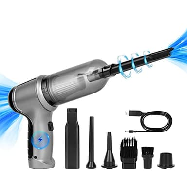 Aspirabriciole Senza Fili, Mini Aspirapolvere Senza Fili Potente, Aspirapolvere Portatile Senza Fili per Auto con Filtri, Spolverini ad Alta Velocità per la Pulizia dei Computer, Divano, Tastiera