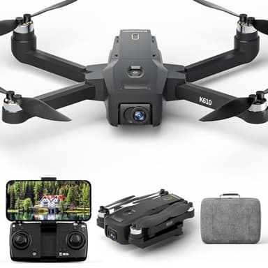 K610 GPS Drone con Telecamera 4K S0NY IMX SD Card,Resistenza Al Vento Di Livello 4,Professionale GPS Droni con 2 Camera Ritorno Auto per Adulti,Motore Brushless 5GHz FPV Droni,Follow Me,meno di 249g