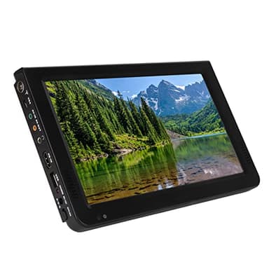 TV Digitale Portatile da 10 Pollici, Display Widescreen LED TFT 1080P, Supporto AV in, USB, Scheda SD, Lettore Video per Auto HDMI per Cucina, Esterno, Auto, Roulotte, Campeggio