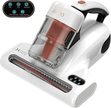 JIGOO, J200 Aspiratore antiacaro battimaterasso, Bianco-rosso, 500 W, 0.3 litri, 70 decibeles
