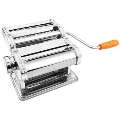 Ghazpmuk Macchina per La Pasta, Sfogliatrice Manuale con Manovella, Pasta Fresca in Acciaio Acciaio Inox con 6 Spessore Regolabili, Pasta Maker, Macchina Pasta, per Pasta Spaghetti Fettuccine Lasagne