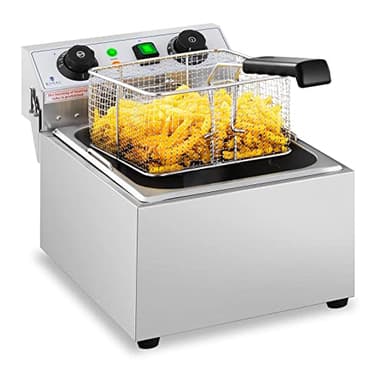 Royal Catering Friggitrice Elettrica con Timer Incorportato RCEF 10EB (10 L, 230 V, 3200 W, Acciaio Inox, Plastica)