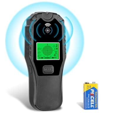 Rilevatore Tubi e Cavi Elettrici, Rilevatore Metalli Muro, Scanner da Parete, Rilevatore Cavi Elettrici e Tubi Nel Muro con Display LCD e Indicazione Vocale per Tensione AC, Metallo, Legno
