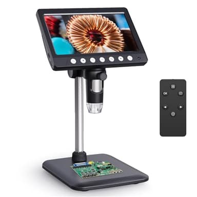 Ashfly 7" LCD Microscopio Digitale 500X, 1080P Microscopio a Moneta per Adulti con 8 Luci LED, Supporto per Foto e Video, Microscopio Elettronico Compatibile con Windows/MacOS
