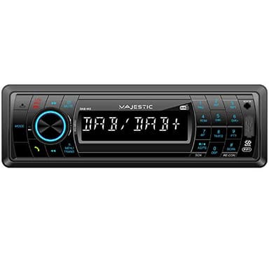Majestic DAB-443 - Autoradio RDS FM / DAB+ PLL, Bluetooth, Lettore CD/MP3, Ingressi USB/SD/AUX-IN, 180W (45W x 4ch), Frontalino ribaltabile e estraibile, Nero