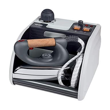 Polti Vaporella Super Pro, Ferro da Stiro a Vapore con Caldaia ad Alta Pressione, Tappo di Sicurezza, Potenza 1750 W, Pressione Caldaia 3 Bar, Serbatoio 1,3 L, Nero e Bianco