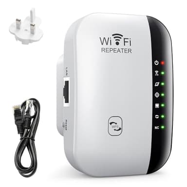 Il più recente WiFi Extender, WiFi Booster, WiFi Repeater - Copertura fino a 5.000 metri quadrati, supporto di 45 dispositivi, porta Ethernet, installazione rapida, amplificatore del segnale wireless