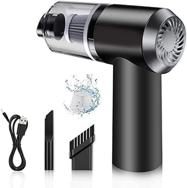 SQUADO Mini Aspirapolvere per Auto Senza Filo Ricaricabile - Potente, Versatile e Portatile