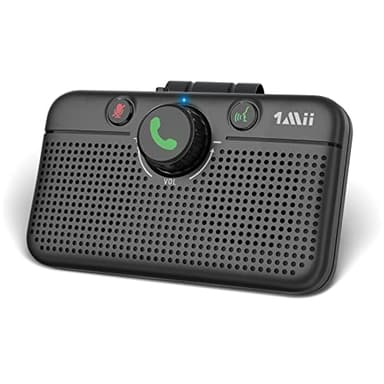 1Mii Kit Vivavoce per Auto Bluetooth 5.3 con Siri Assistente Comandi Vocali di Google Altoparlante, per Chiamate Viva Voce, GPS, Connessione Automatica, Altoparlante da 3W, Connettività Dual Link
