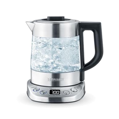 SEVERIN Bollitore per Acqua e tè, 5 Programmi di Infusione Preimpostati, Temperatura e Tempo Regolabili, Acciaio Inossidabile, 1,0 litri - 2200, WK 3473