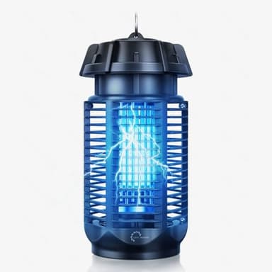 Love begans Lampada Antizanzare Elettrica, Zanzariera 20W UV Anti Trappola, Zanzare Elettrica Anti Insetti per Giardino Interno Esterno, Impermeabile IPX4, con 1 Spazzole Pulit 50C