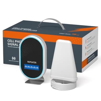 Amplificatore Segnale Cellulare per Casa fino a 250㎡, 2025 antenna integrata di nuova concezione e unità principale 2 in 1,Display LCD HD, Ripetitore Segnale Cellulare 4G LTE 5G per Wind Tre,TIM,Iliad